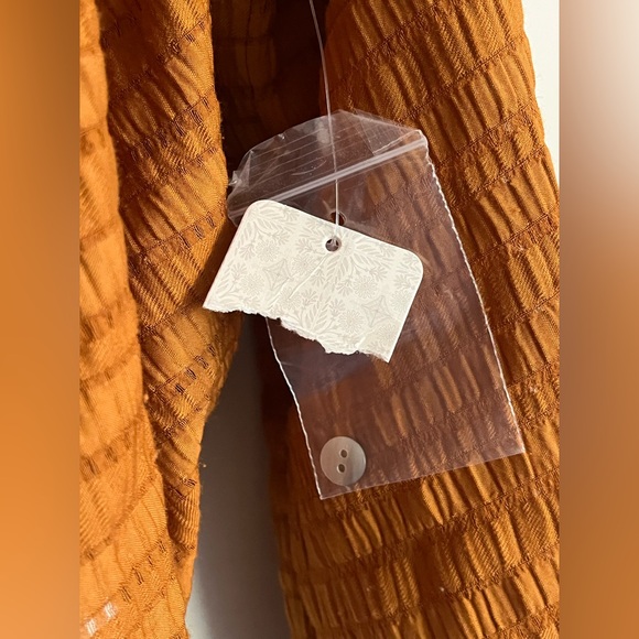 13. Free People NWT Hailey Blouse Glazed Orange Size Small - Picture 8 of 9